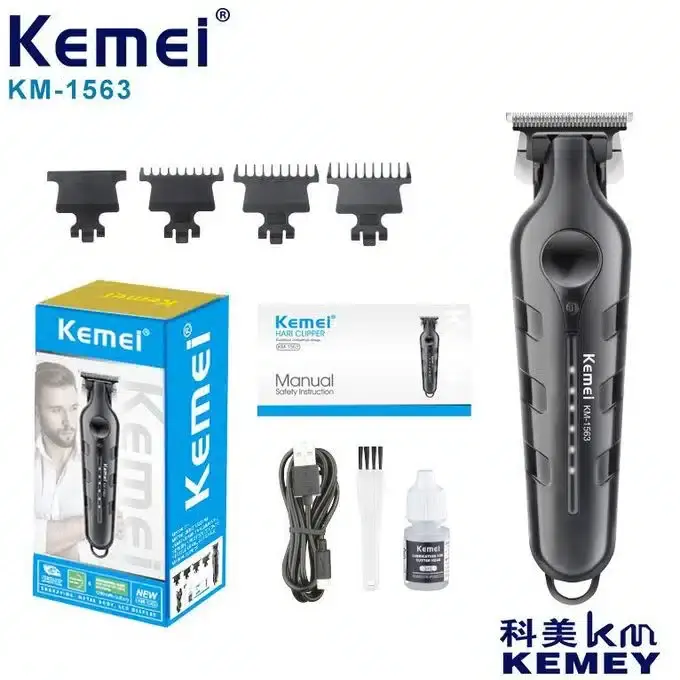 Tondeuse à cheveux - Rechargeable - Rasoir de coupe de cheveux 0 mm - KM-1563