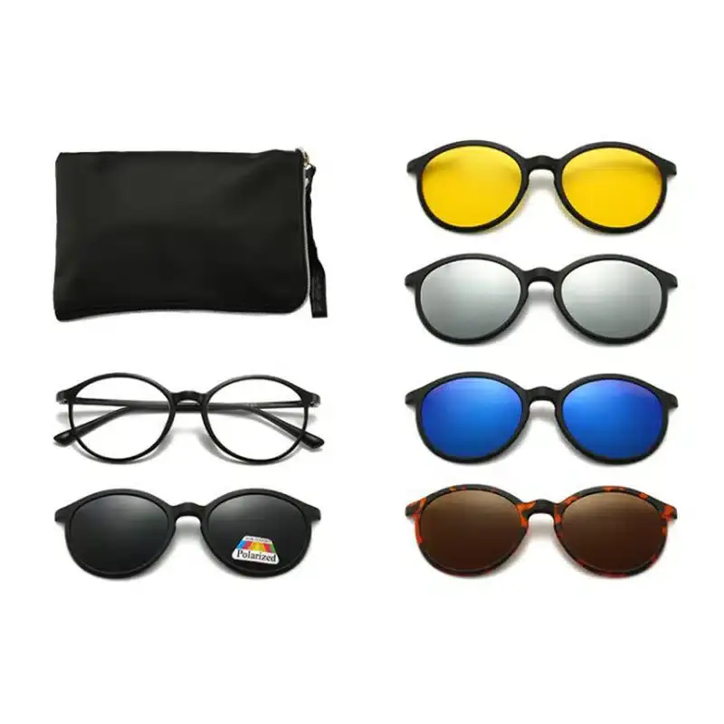 Lunettes 6 En 1 Monture et 5 Appliques Polarisées Réf 2223A
