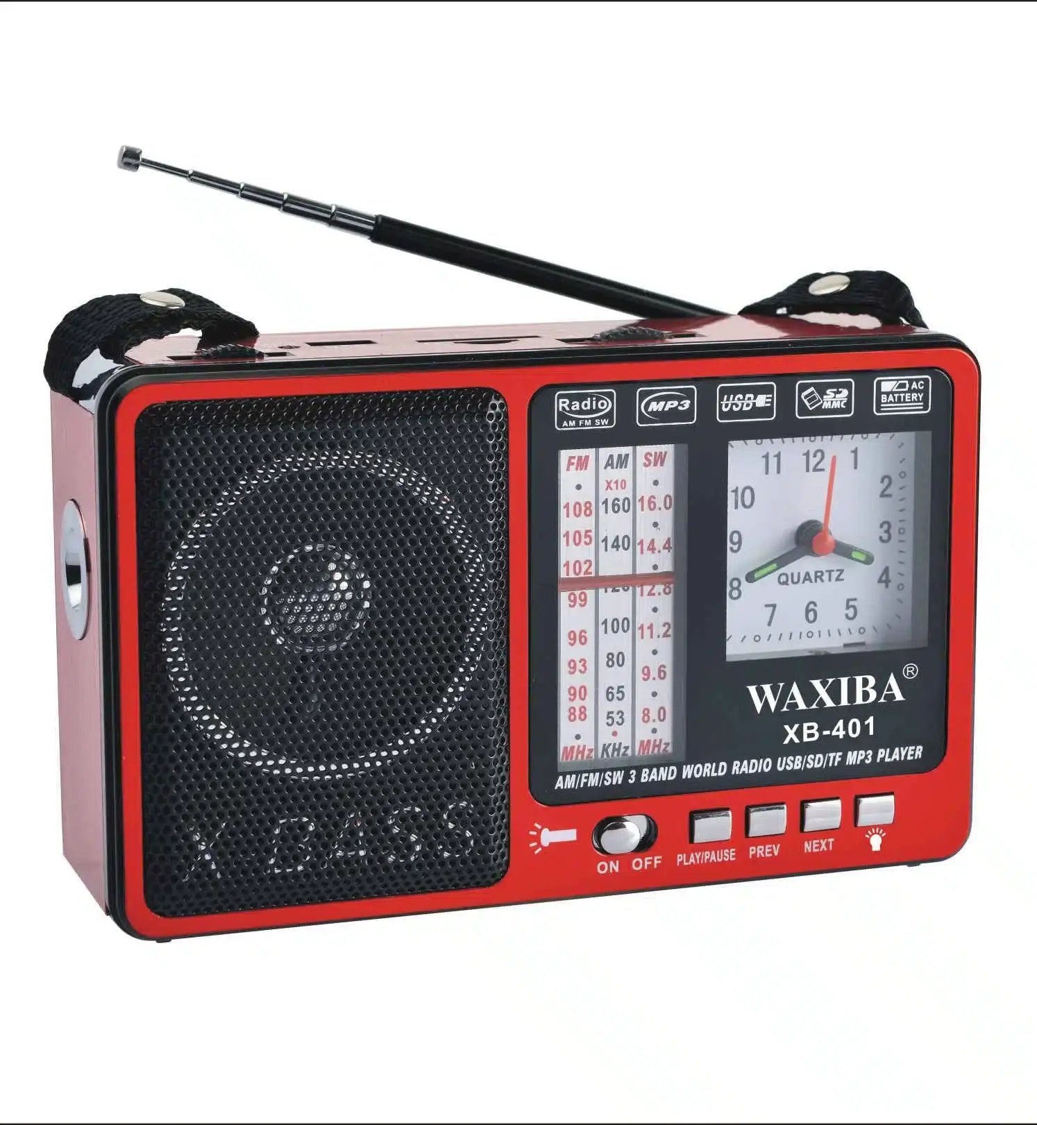 Radio FM-USB - Carte SD - Nouveau avec montre manuelle intégrée
