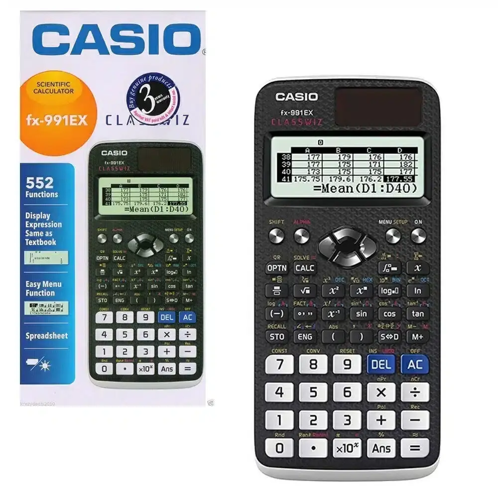 Calculatrice scientifique Casio ClassWiz Fx 991 Ex – 552 fonctions