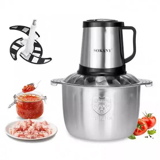 Hachoir électrique professionnel - 800W - Bol en Inox - 5L - sk7015