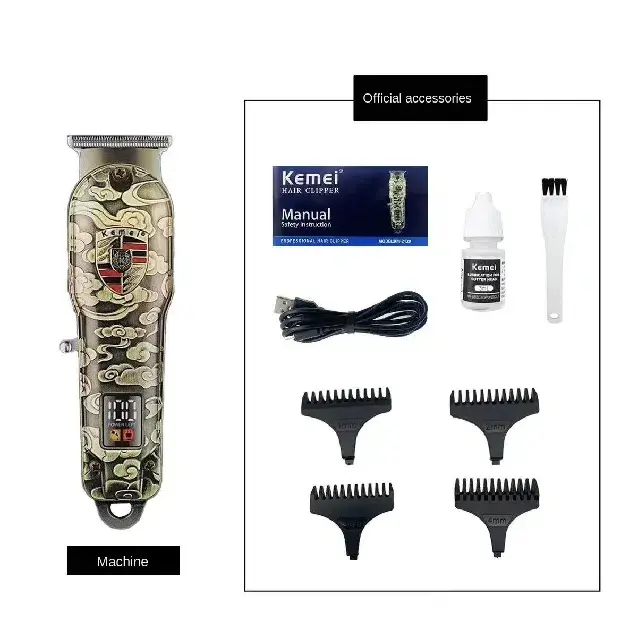 Tondeuse à cheveux réglable pour hommes - Professionnelle - sans fil - Km-2129