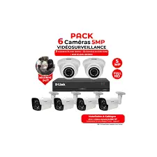 Pack 6 Caméras 2MP + XVR de 8 - full- color - Kit Complet