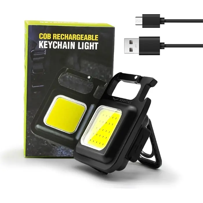 Lampe De Poche Portable Porte-Clés Rechargeable Mini LED USB