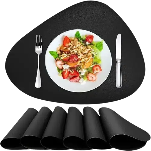 Ensemble de 6 Sets de Table - Élégants en Cuir PU - Multi Couleur