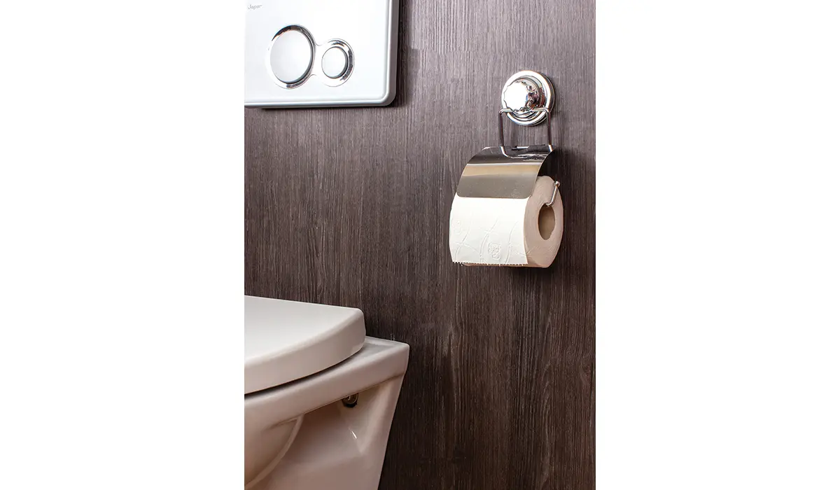 Porte‑papier mural avec couvercle - VK‑712 Air Fix - Chrome