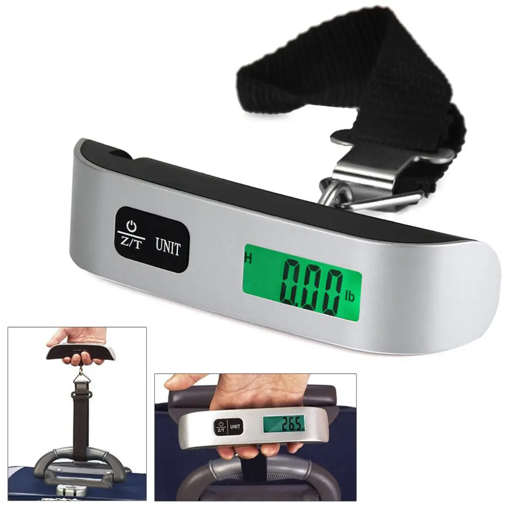 Balance Suspendue Numérique Peson de Voyage Pèse Valise pour Poste Usage Domestique Shopping Max 50Kg/110Lb