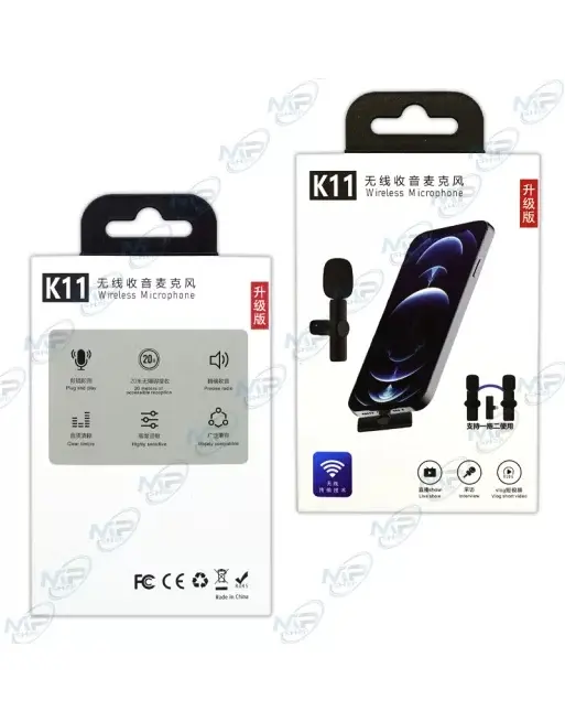 Mini Microphone Sans Fil k11 Noir