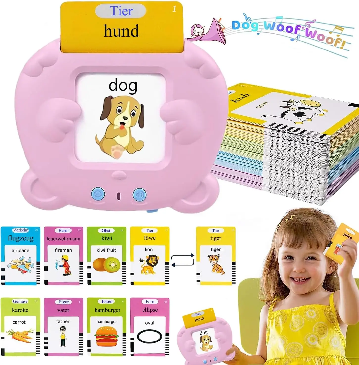 Cartes flash parlantes de l'alphabet arabe anglais pour enfants, apprentissage des lettres arabes, 224 mots simples, jouets d'apprentissage de l'arabe pour tout-petits