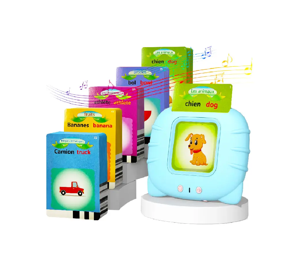 Cartes flash parlantes de l'alphabet arabe anglais pour enfants, apprentissage des lettres arabes, 224 mots simples, jouets d'apprentissage de l'arabe pour tout-petits
