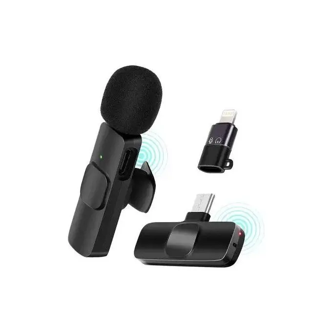 Microphone Sans Fil Compatible avec IPhone et Type-C