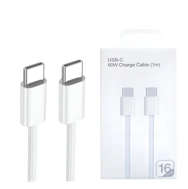 Câble de Chargement 60W Type C Type C pour iPhones Série 16