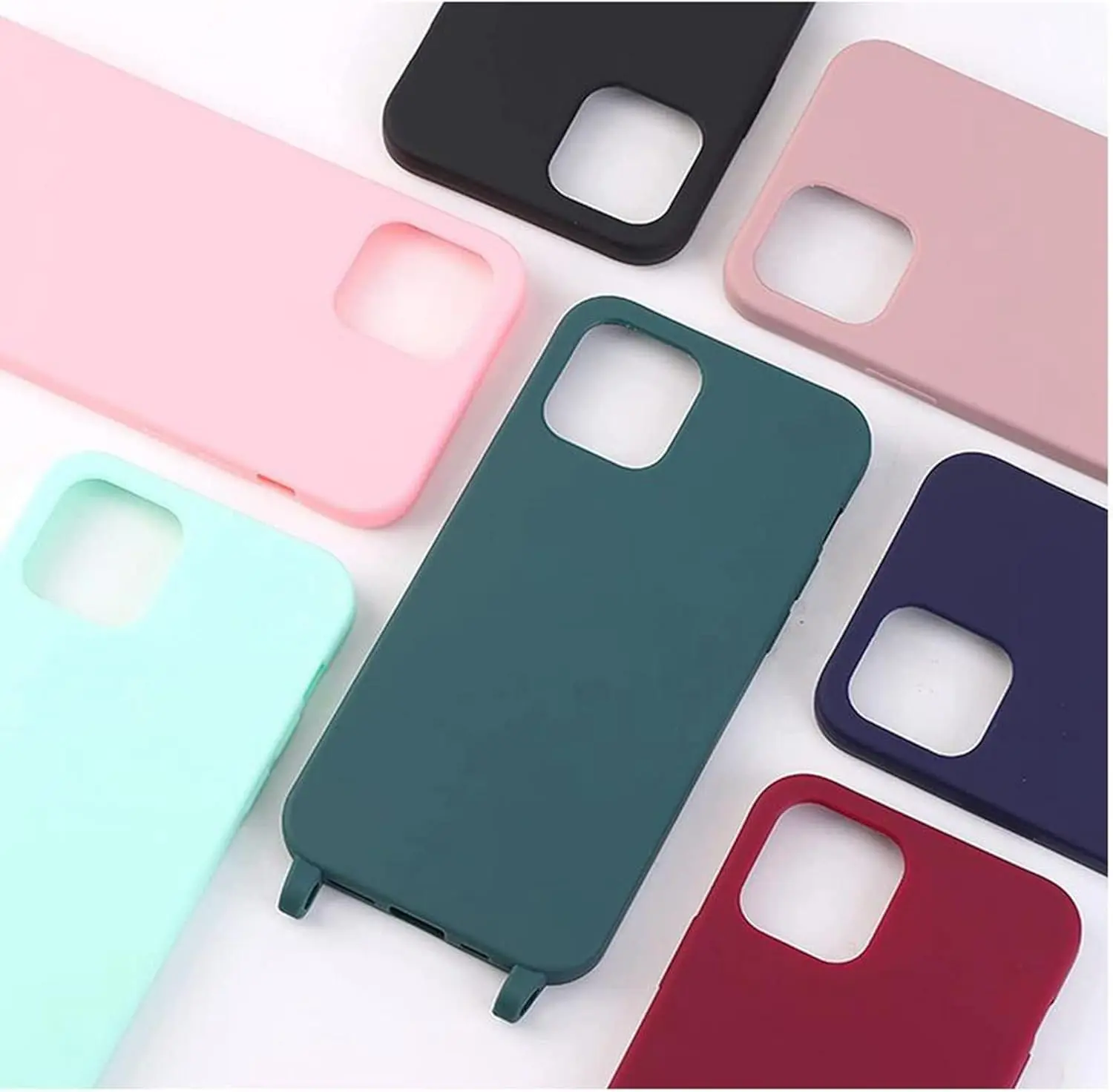 Étui de téléphone Casebus en silicone avec bandoulière réglable
