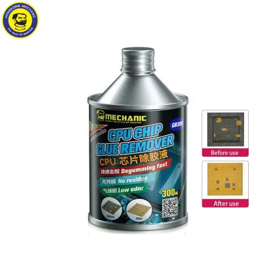 Liquide de démoulage pour puces de processeur Mechanic GR300 pour réparation de circuits imprimés - 300 ml