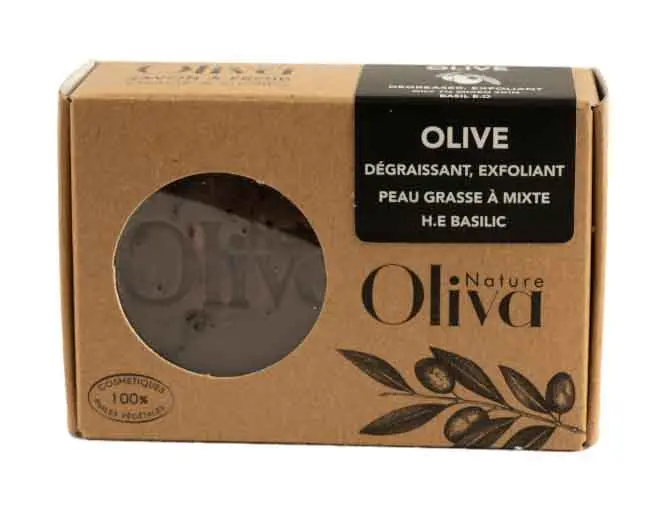 Savon à Froid Olive Noir Peau Grasse à Mixte 140g