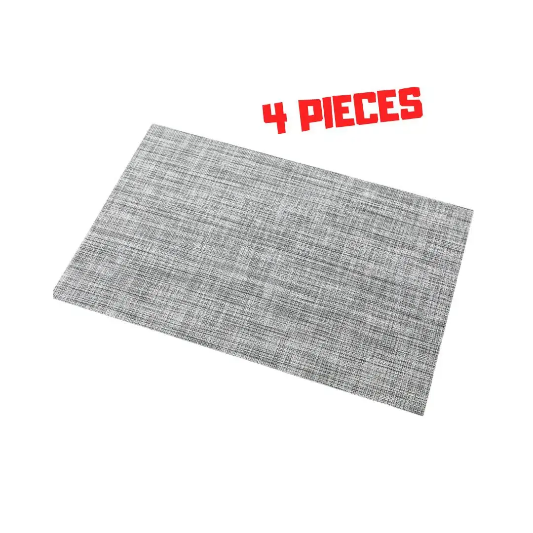 4 Set de Table Aspect tressé – Fibres Naturelles et Polyester - Multi Couleur